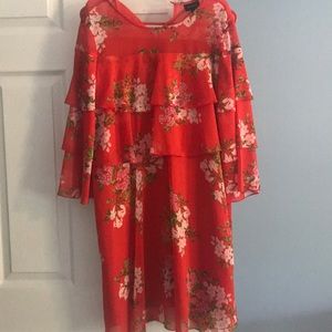 Red shift dress